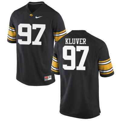 Men Iowa Hawkeyes #97 Tyler Kluver College Football Jerseys-Black